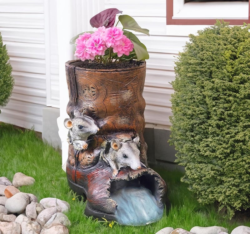 Euiroet Garden Rain Downspout Diverter, Splash Block & Gutter Extender, Decorative Gutter Extension Downspout, 3"x4" Downspouts, Eco-Friendly Resin, Unique Outdoor Decor Gift - Image 2